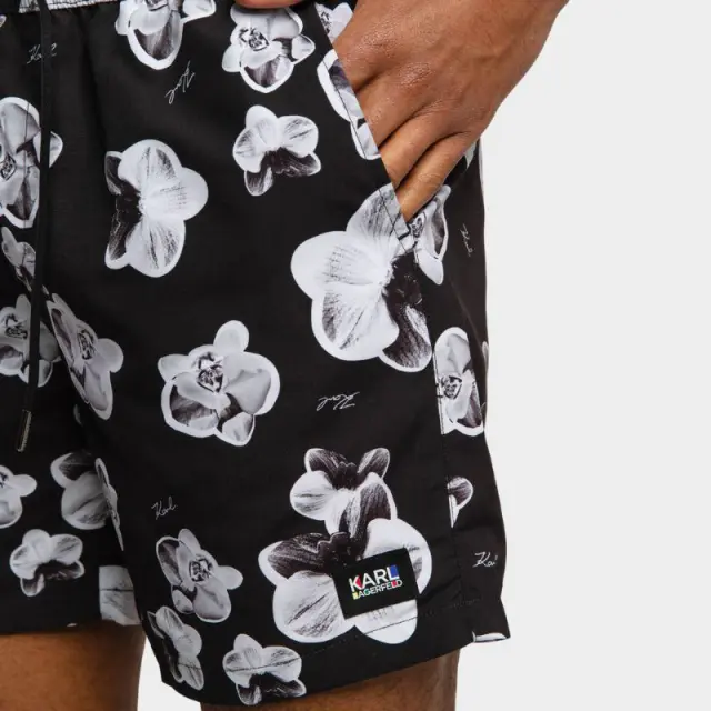 Μαγιό Σορτς Karl Lagerfeld KL20MBM12 Μαύρο - S 3