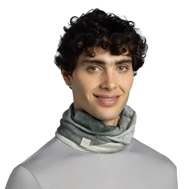 Buff Merino Lightweight Aler Grey Αθλητικό Περιλαίμιο 2