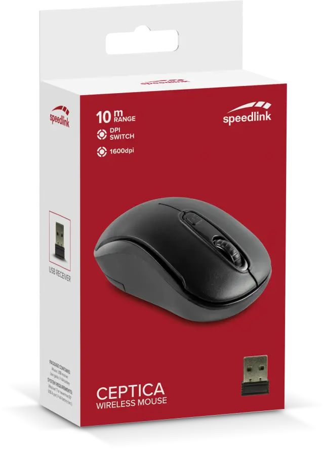 Speedlink - CEPTICA Mouse - Wireless, black - Computers