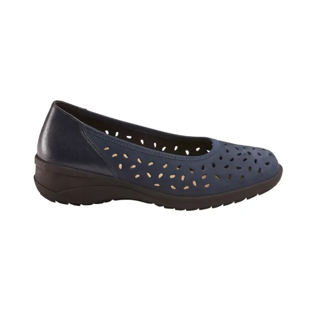 Solidus Μπαλαρίνες Γυναικείο δέρμα Nubuck Μπλέ SOL/42052 OCEAN - 36