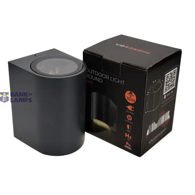 Outdoor Wall Light without Light Source 1xGU10 IP65 03113 Round Anthracite THORGEON