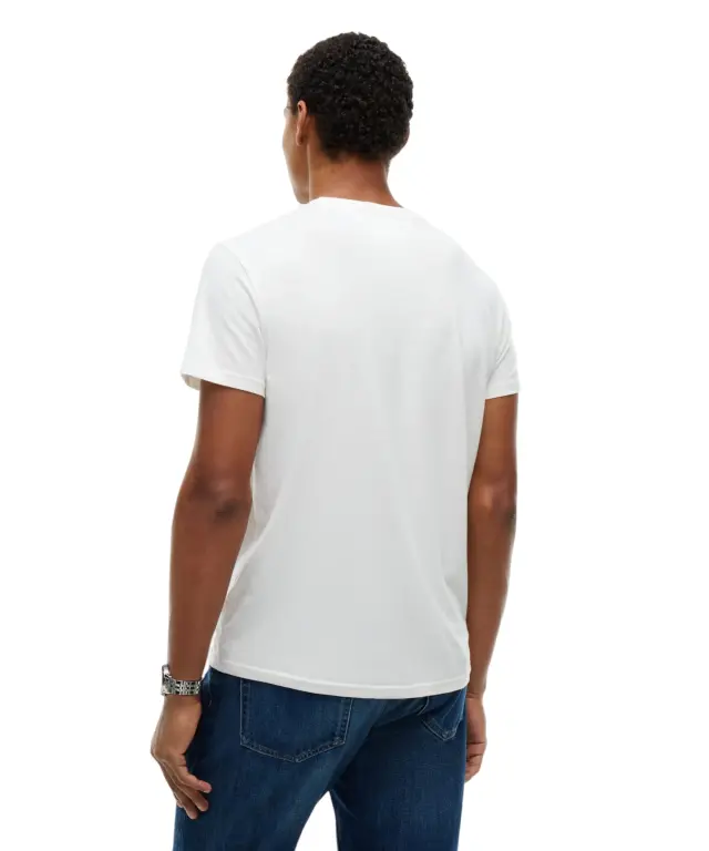 Tommy Hilfiger - Ανδρικό T-shirt Logo Tee Ext Chest Slim Fit DM0DM23558-YBH Off White 3