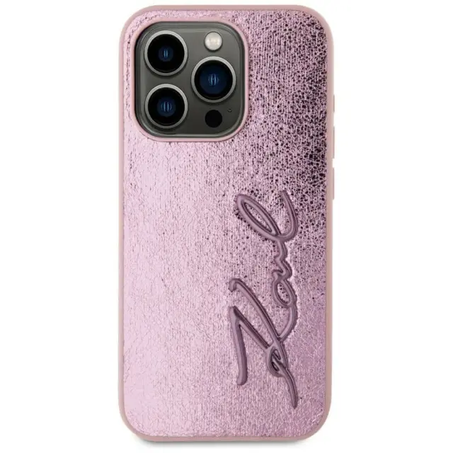 Karl Lagerfeld® Signature Θήκη για iPhone 15 Pro-Pink 2