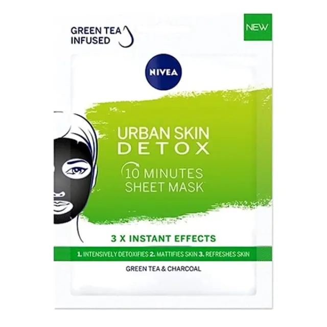 Nivea Urban Skin Detox Μάσκα Προσώπου για Καθαρισμό και Ανανέωση της Επιδερμίδας 1 Τεμάχιο
