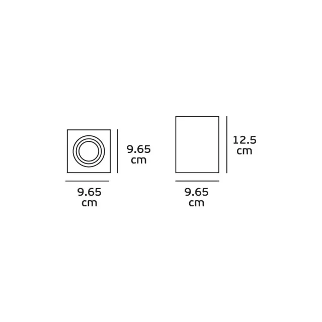 Keed Φωτιστικό οροφής κύβος GU10/PAR16 κινητό 9.65x9.65x12.5cm χάλκινο 2