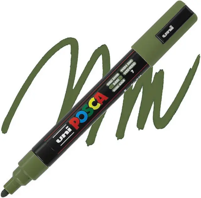 Μαρκαδόρος Posca Uni Μεσαίο Χακί 2.5mm / PC-5M-ΧΑΚΙ (Uni)