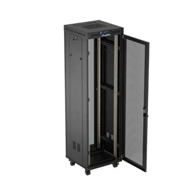 Lanberg Καμπίνα Rack 19" 42U 600X600 Black LCD V2 (FF01-6642-23BL)