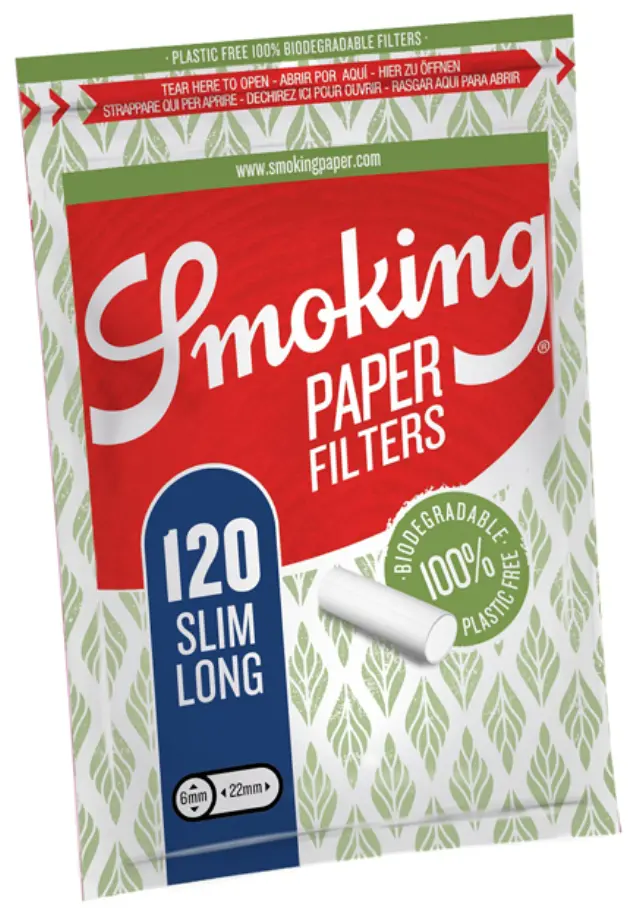 Smoking Φιλτράκια Slim Long 6mm 100% Bio - 120φ.