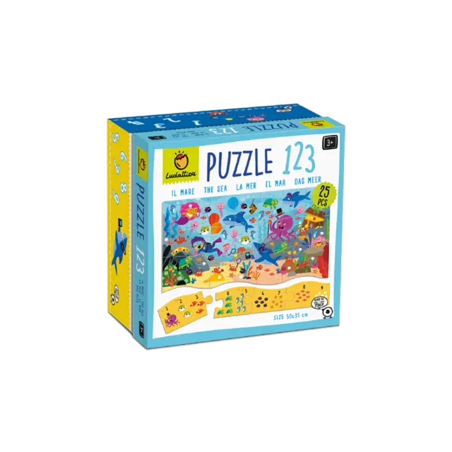 Puzzle 1-2-3 , Η Θάλασσα 25 τμχ- Ludattica