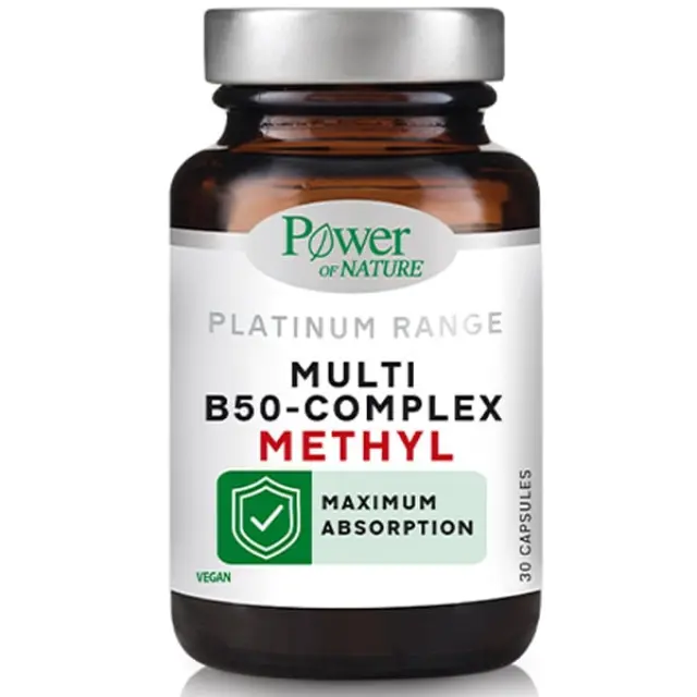 Power Health B50 Complex Βιταμίνη για Ενέργεια, Ενίσχυση του Ανοσοποιητικού & το Νευρικό Σύστημα 30 κάψουλες