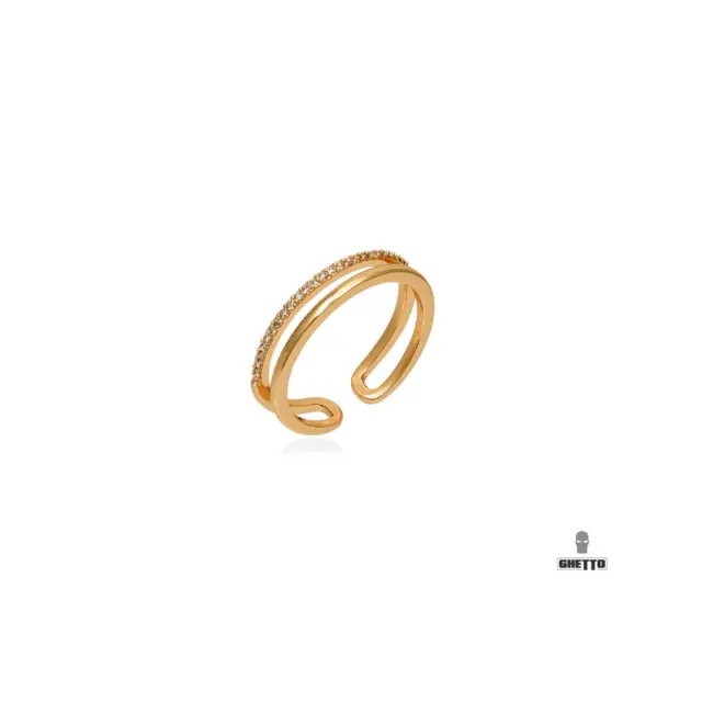 Ghetto Elegant Open 18k Rose Gold Diamond Ring