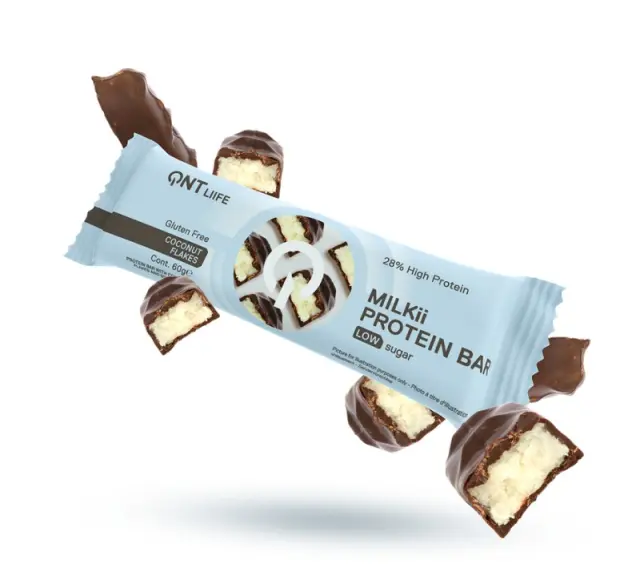 QNT | Milkii Protein Bar 29% Μπάρα Πρωτεΐνης Γάλακτος με Γεύση Chocolate & Coconut Flakes | 60gr