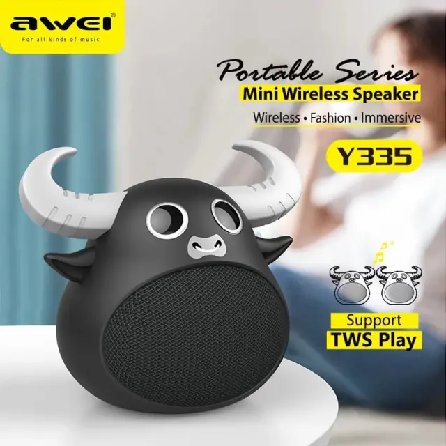 Awei® Y335 Ηχείο Bluetooth 3W- Black 2