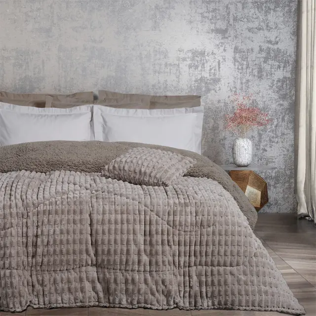 Κουβερτοπάπλωμα sherpa μονό 160x220cm Das Home 1177