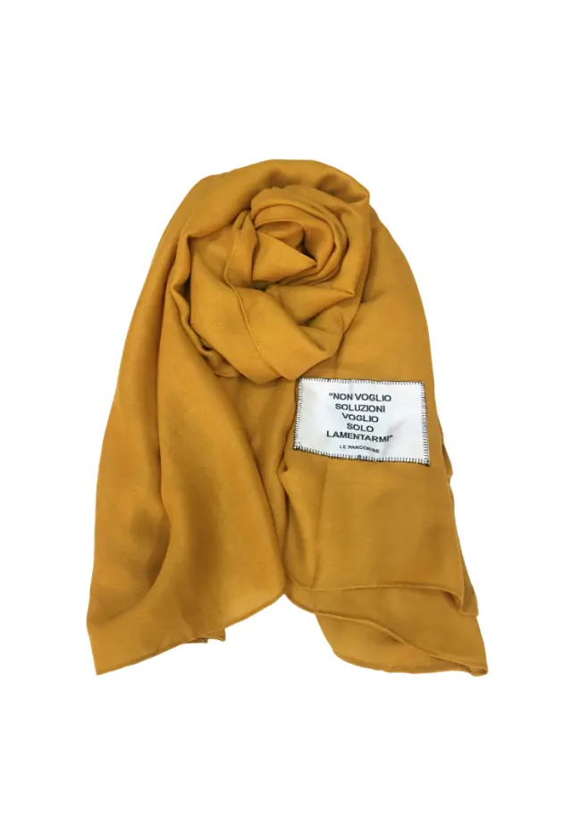 LE PANDORINE - Mustard aria scarf 90x180