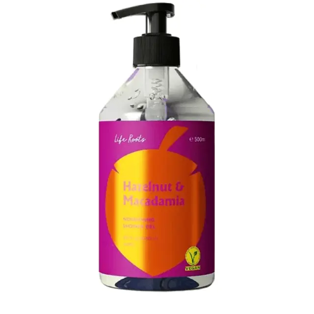 Life Roots Hazelnut & Macadamia Nourishing Shower Gel Θρεπτικό Αφρόλουτρο 500ml