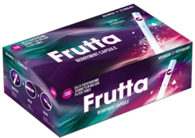 Frutta Άδεια Τσιγάρα Click Tubes Βατόμουρο-Μέντα - 100τεμ.