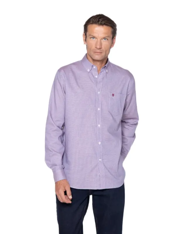 The Bostonians Dobby ανδρικό μακρυμάνικο πουκάμισο regular fit 3AAP2260-1