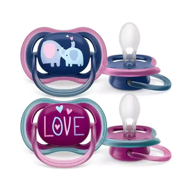 Philips Ultra Air Πιπίλες Σιλικόνης Ελέφαντας - Love για 18+ μηνών 2τμχ