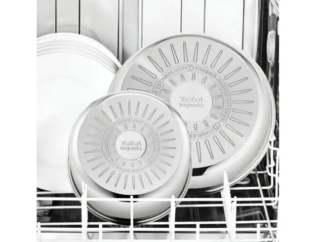 Σετ Μαγειρικά Σκεύη Tefal Ingenio Emotion L8975S04 από ανοξείδωτο ατσάλι με αποσπώμενη λαβή, καπάκι και διαμέτρους 22cm, 28cm και 18cm - 5 τεμάχια (2 τηγάνια, 1 κατσαρολα, 1 καπάκι & λάβη) L8975S04 3