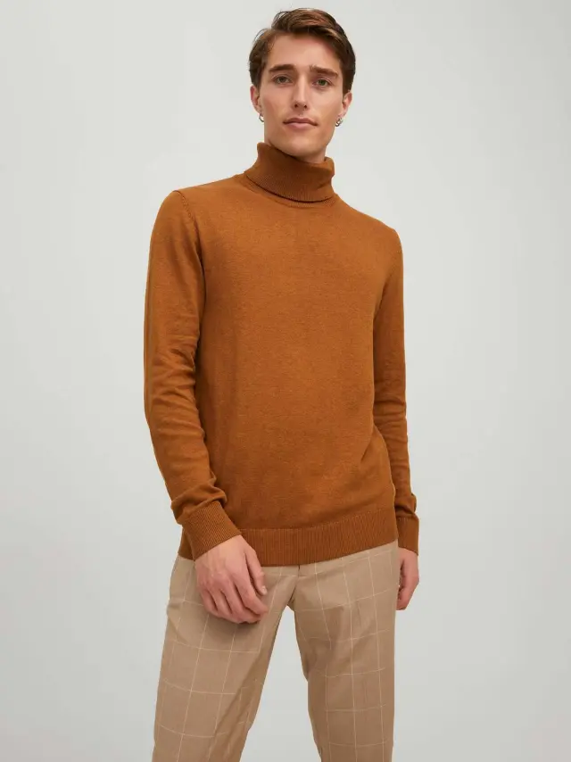 JJEEMIL KNIT ROLL NECK NOOS Rubber 2