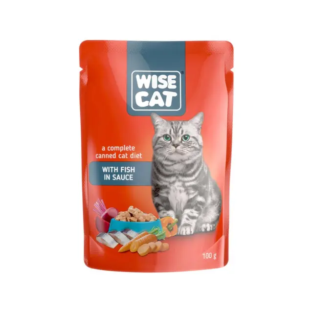 Wise Cat with Fish in Sauce Φακελάκια Ψάρι σε Σάλτσα 100gr