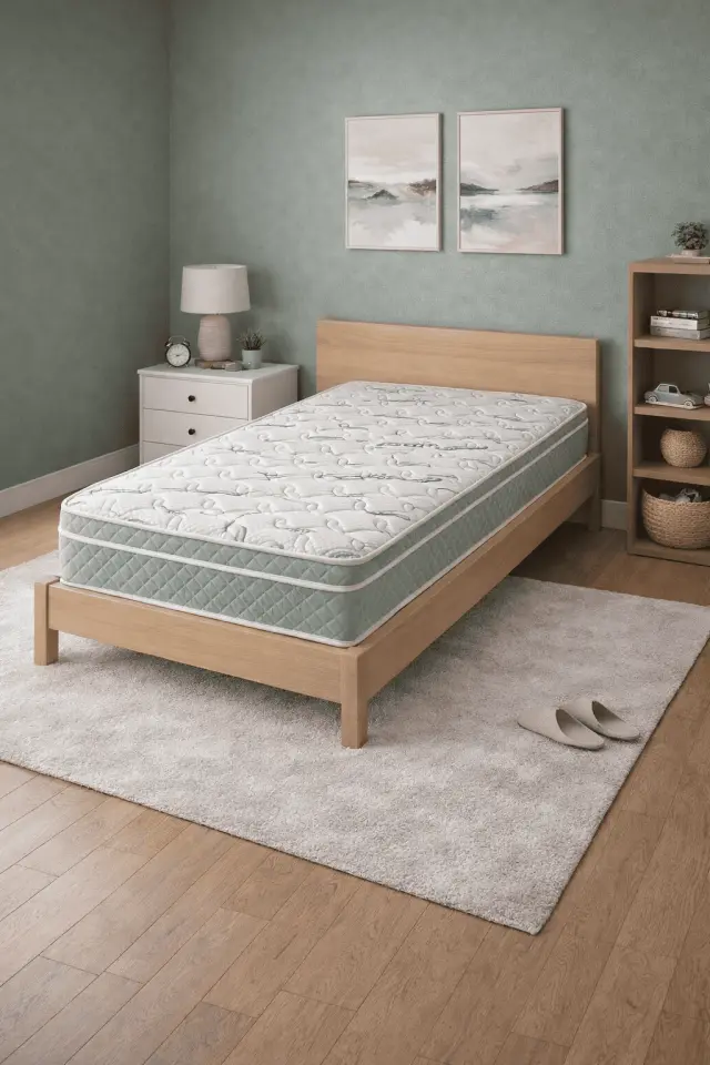 Stewehome Events Bamboo Στρώμα με Ελατήρια και Ανώστρωμα Πούπουλου Λευκό 80x160x24 cm