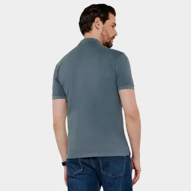T-shirt Napapijri NP0A4GDL-G1Y Γκρι/Πετρολ - S 2