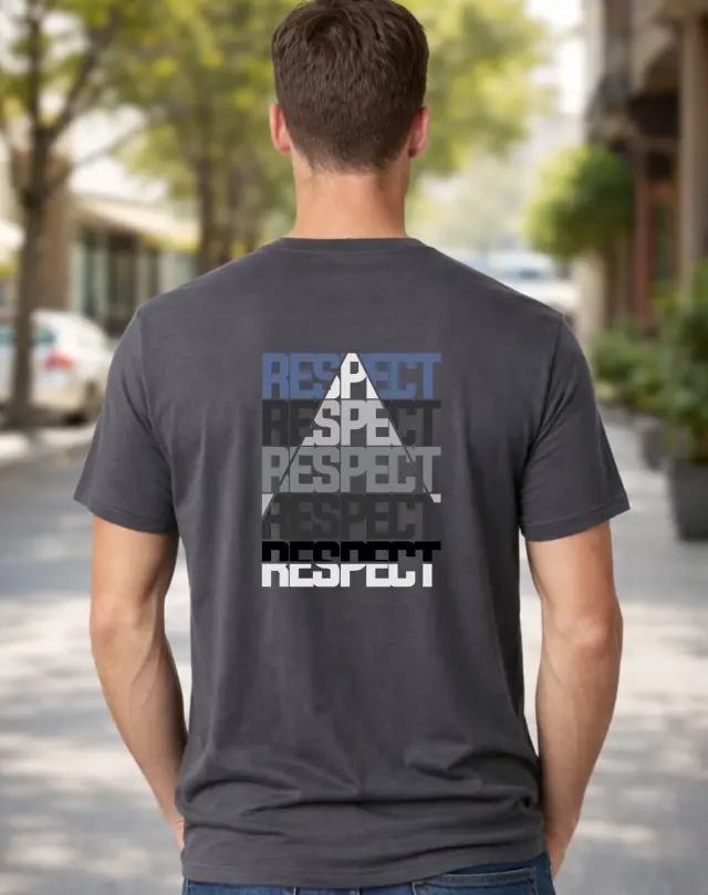 T-shirt Noshame® Ανθρακί με τύπωμα Respect - 142693 - XXL