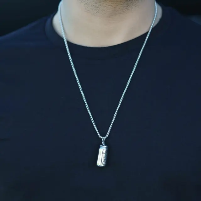 Ghetto Hip Hop Coke Stainless Steel Pendant Necklace 2