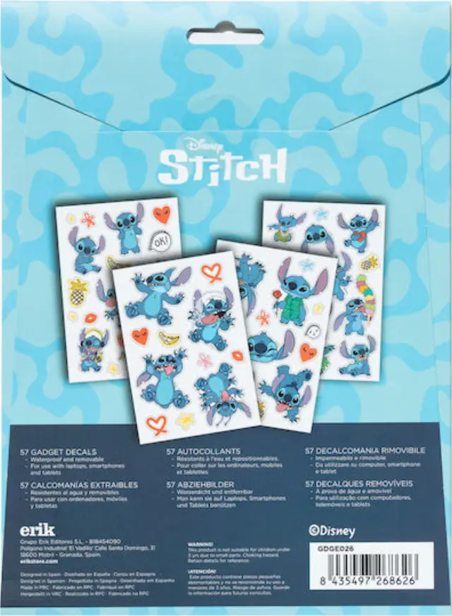 Grupo Erik Αυτοκόλλητα Stitch Stickers for Laptop, Phone + Furniture 2