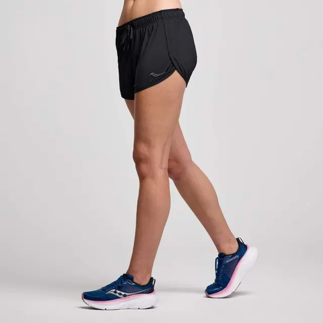 Saucony Women's Stopwatch 3inch Running Short Μαύρο SAW800504-BK (Saucony) - Large 2