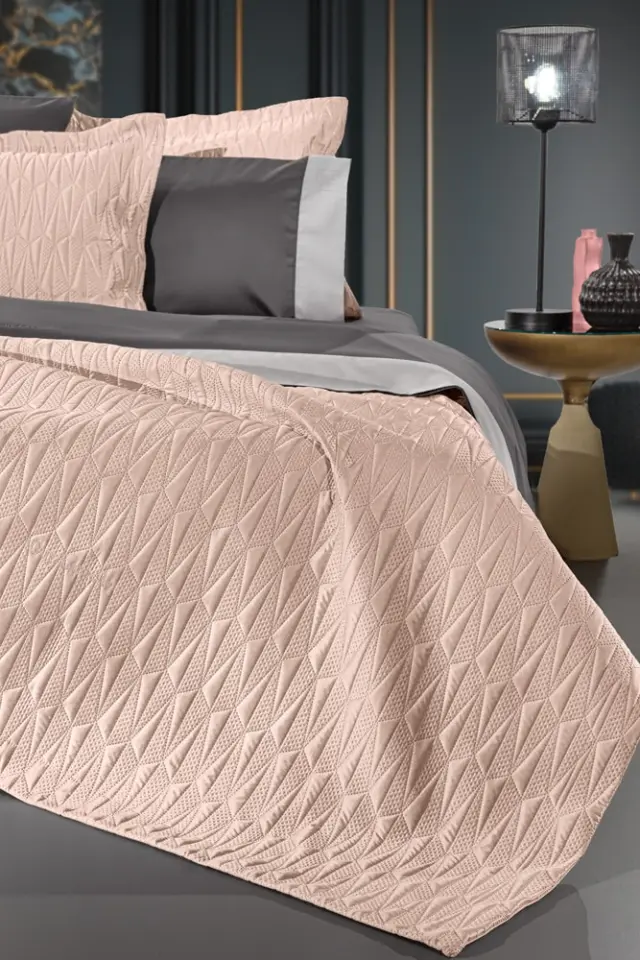 ΣΕΤ ΚΟΥΒΕΡΛΙ KING SIZE 240×250 3 ΤΕΜΑΧΙΩΝ RUBY OLD PINK GUY LAROCHE 2