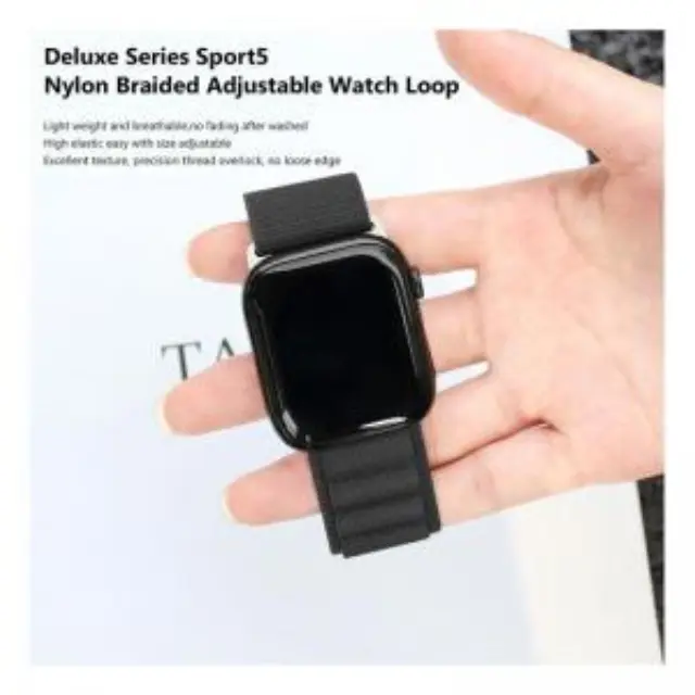 Λουράκι Devia Sport5 Nylon Woven Apple Watch (38/ 40/ 41/ 42mm) Deluxe Μαύρο N62102 3