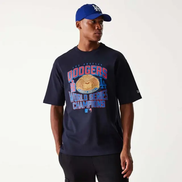 New Era Unisex World Series MLB Los Angeles Dodgers Oversized T-Shirt Μπλε Σκούρο 60667830 (New Era) 3