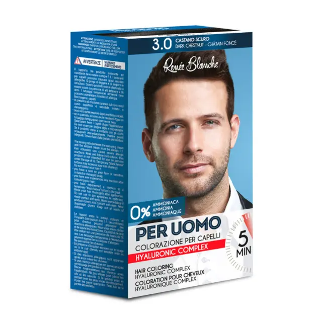 Renee Blanche Per Uomo Tintura - For Men Dye Dark Chestnut - Βαφή Μαλλιών για Άνδρες 3.0 - Καστανό Σκούρο