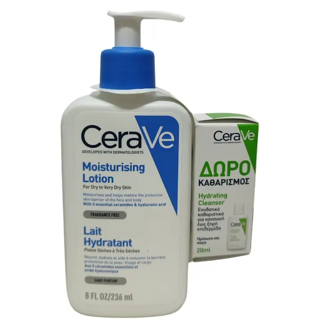 CeraVe Promo Moisturising Lotion 236ml & Δώρο Hydrating Foaming Oil Cleanser 20ml