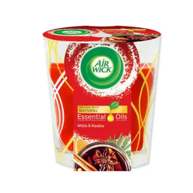 Airwick Αρωματικό Κερί Essential Oils Apple + Cinnamon 310 gr