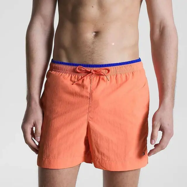 Tommy Hilfiger - Ανδρικό Μαγιό Σορτς Medium Drawstring UM0UM03083-TKL Πορτοκαλί - S