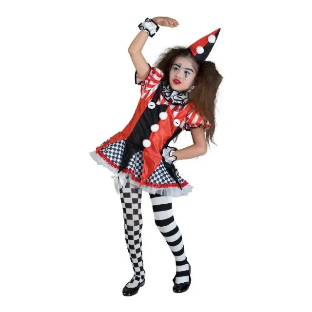 Clown Στολή Fancy Harlequin 17706