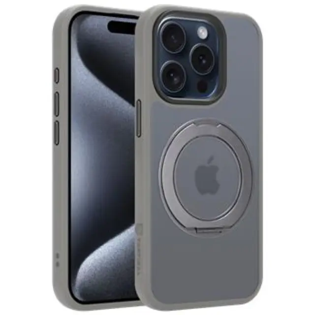 Tactical MagForce Hyperstand Cover for Apple iPhone 15 Pro Light Grey