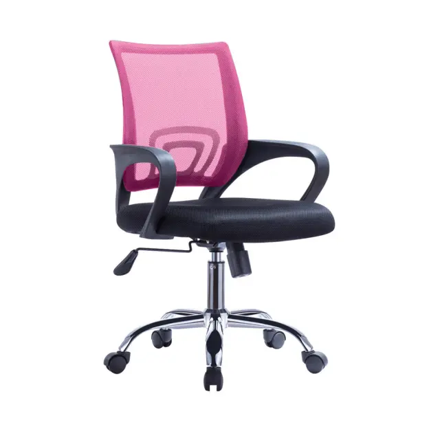 Πολυθρόνα BF2101-F Mesh Μαύρο/Ροζ 55x62x89/101cm