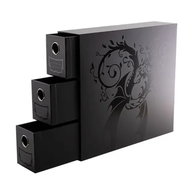 Dragon Shield Storage - Card Drawers Fortress - Vertical - 3 XL - Black