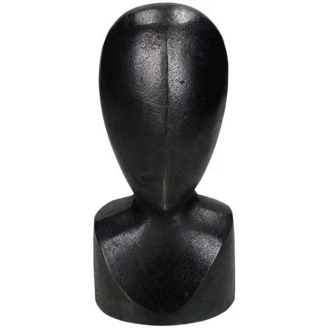 Διακοσμητικό Κεφάλι Μαύρο Αλουμίνιο 10x10x22cm