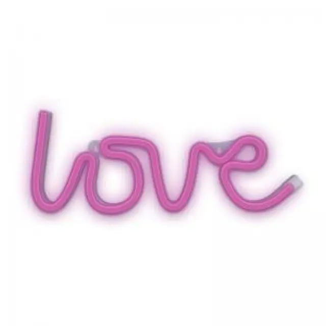 Neon LED Forever Light FLNEO5 LOVE (USB/Μπαταρίας & On/Off) Ροζ N64438 2