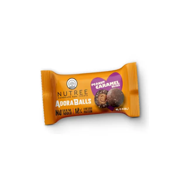 AdoraBalls Protein Balls με Καραμελωμένη Πραλίνα Φιστικιού • Nutree • 2x20γρ