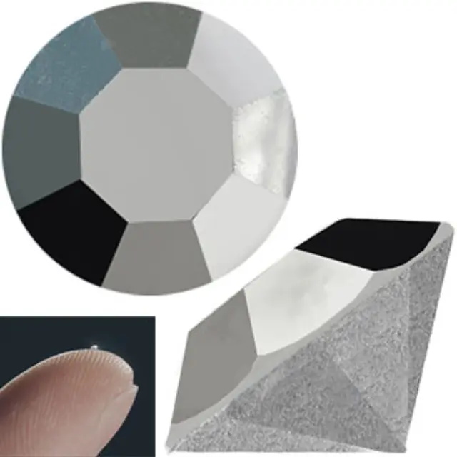 Swarovski 1100 Xero Chaton Jet Hematite PP0 Ø0.8mm ~288τεμ