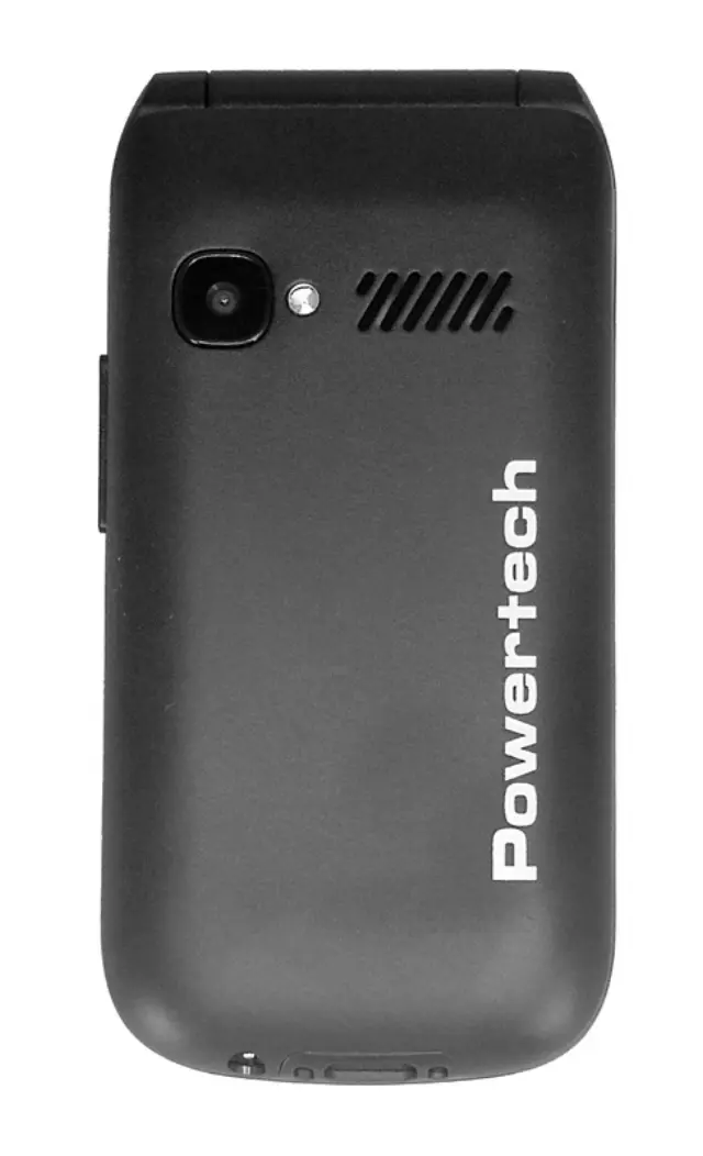 POWERTECH κινητό τηλέφωνο Milly Flip, 2.4", dual SIM, πλήκτρο SOS, μαύρο (PTM-38) 2