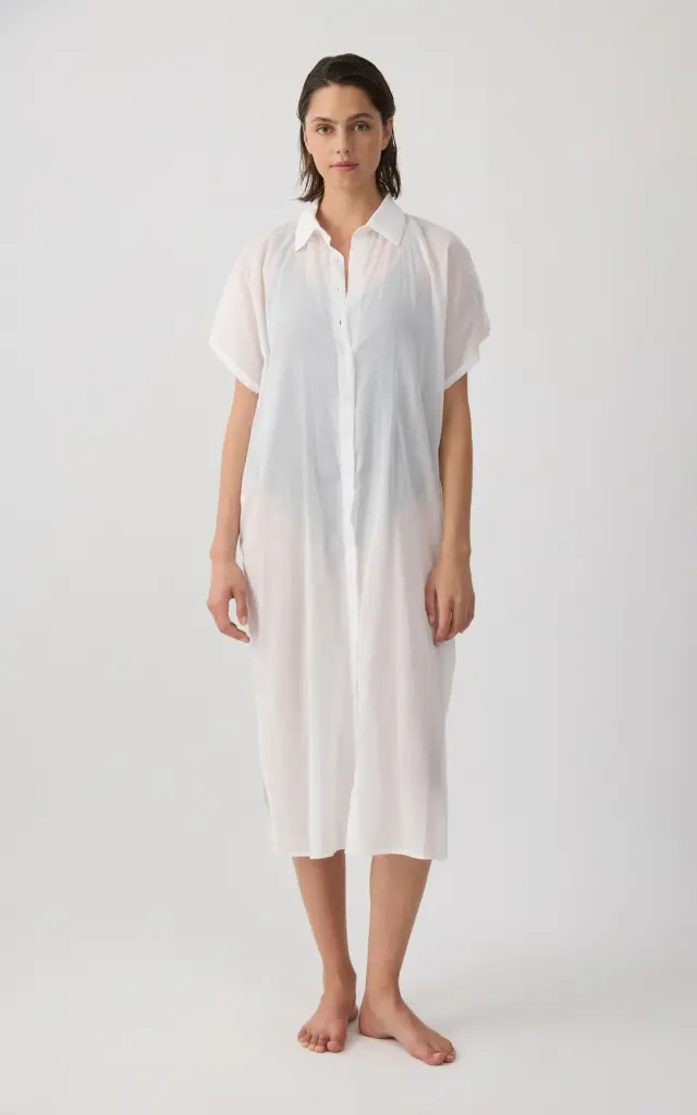 BEACHWEAR LONG SHIRT - Λευκό