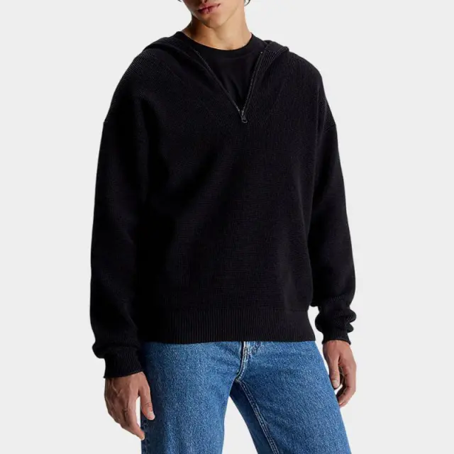 Calvin Klein - Ανδρικό Πουλόβερ Regular Fit J30J323985-BEH Μαύρο - S